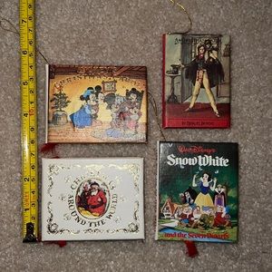 Bundle of 4 Vintage Miniature Story Book Ornaments VGC SFH